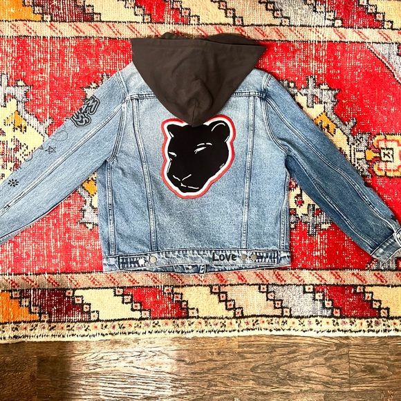 Lauren Moshi Stevie Varsity Panther Jean Jacket - Picture 14 of 16